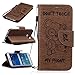 Produktbild Nancen Samsung Galaxy S7 / SM-G9300 (5,1 Zoll) Hülle, [Bär - Don't Touch My Phone] Serie Weich Leder Handyhülle Tasche Wallet Flip Case Book Cover Etui, Niedlich Bär Muster Design Ledertasche Lederhülle Schutzhülle mit Standfunktion Brieftasche und Kartenfächer