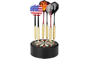 ALUSCOTA Mini Sisal Dart Dock 10cm - Dart Ständer Pfeile| Dartpfeil Halter Ständer - Official Mini Replica Dart Dock Station - Store Your Darts Anywhere