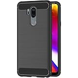 AICEK Cover LG G7, Nero Custodia LG G7 Silicone Molle Black Cover per LG G7 Soft TPU Case (6.1 Pollici)