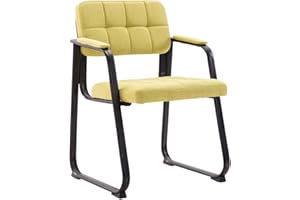 ‎CLP CLP Besucherstuhl Canada B Mit Polsterung Und Stoffbezug I Wartezimmerstuhl Mit Armlehne Und Metallgestell, Farbe:grün