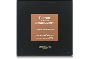 Pasticceria Passerini dal 1919 Dammann Miss Dammann - Thé Vert et Gingembre aux arômes fruités, 25 sachets Cristal - Dammann Frères