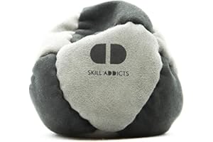 Skill Addicts Footbag (Freistil Foot Bag für jedes Fähigkeitsniveau, Enthält einen Satz Hackysack-Aufkleber und eine App zum Erlernen von Tricks)