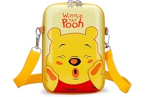 Bolso Winnie the Pooh Niña,Wopin- Bolso Bandolera Niña,Monedero Winnie the Pooh Niña,Regalo Winnie the Pooh para Niña de 2-12 años