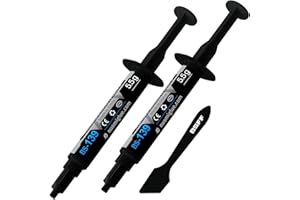 BSFF Pasta Termica, 11g con Kit CPU Pasta Termica Composto dissipatore di Calore per IC/processore/CPU/Tutti i raffreddatori, a Base di Carbonio ad Alte Prestazioni