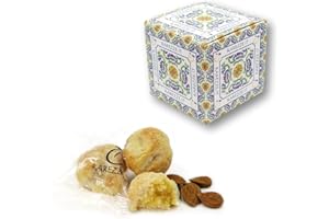 RAREZZE.IT RAREZZE - Paste di mandorla siciliana di produzione artigianale CLASSICHE bianche, in caratteristica confezione regalo decorata (biscottiera kg.1). RAREZZE: antica pasticceria tradizionale di Sicilia