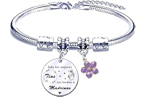 FGHJK Regalo Madrina Pulsera para Madrina Pulseras La mejor Madrina del mundo Te Quiero por siempre para Madrina Regalo de Cumpleaños Regalos Navidad Madrina Ideas Regalo Madrina