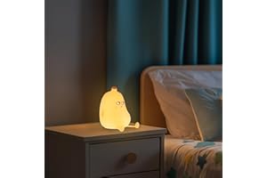M mimotec - Lampada da comodino a forma di banana con LED touch per bambini, temperatura calda 3000K, design creativo ideale per bambini con finitura opale. LM9209