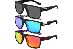 Firtink 3pcs Mens Sunglasses, Polarised Sunglasses Sun Glasses Outdoors Sports Golf Fishing Eyewear sunglasses for Mens