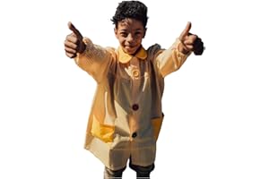 ESCOLAIN Bata Escolar (Fabricada en España) Baby Mandilon Infantil de Cuadros para niño o niña Uso Guardería Colegio Escuela Botón Grande y 2 Bolsillos