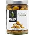 Sparta Gourmet Almond Stuffed Green Olives • Vegan & Non-GMO Verified, 20.46 oz ℮ 580 g