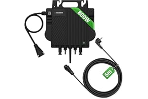 Growatt 800W Mikrowechselrichter NEO800M-X WiFi fähig mit 5m Schuko Kabel steckerfertig für Balkonkraftwerk BKW - Genehmigungsfrei