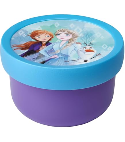 Boîte à Lunch Bento Frozen Sisters - Compartiments Amovibles, Fourchette Incluse - Lavable Au Lave-vaisselle, 750 Ml
