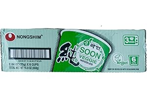 Nongshim Soon Noodle Soup, Veggie, 2.6 Ounce (Pack of 6) by Nongshim