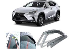 AC WOW 4x Rain Guards Wind Deflectors for Lexus NX NX200t / NX300h / NX300 F Sport 2014 2015 2016 2017 2018 2019 2020 2021