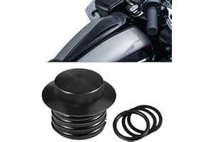 TUINCYN Pop-up Tank Tankdeckel Schwarz Belüftet Unterputz Tankdeckel für Harley Davidson Regular Thread (1982-2019), 1 Stück