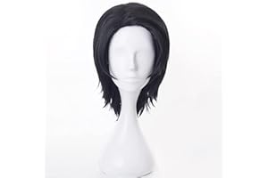 MAYSUWELL Parrucca cosplay Jujutsu Kaisen Yuta Okkotsu Parrucca anime capelli corti neri per Halloween, feste, carnevale, vita notturna, concerti, matrimoni