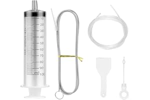 YUEJIESELECTED Juego de limpieza para frigorífico, 5 unidades, flexible para desagües de frigorífico, juego de limpieza de orificios de drenaje para frigorífico, jeringa con manguera para frigorífico, limpiador de