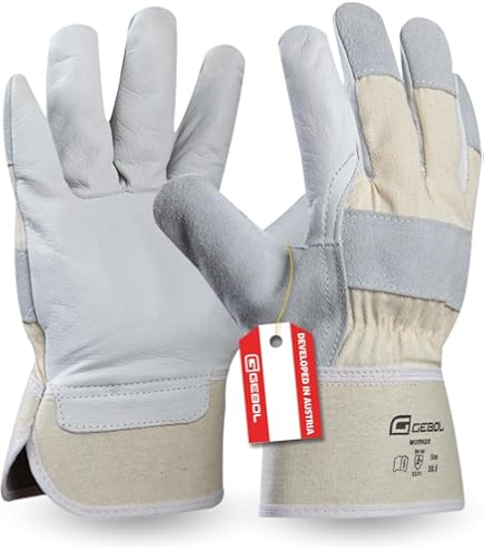 G & F Products 3108-10 - Guantes De Trabajo Con Revestimiento De Nitrilo Para Uso General 10 Pares Por Paquete Color Azul Grande