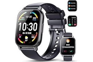 Hoxe Reloj Inteligente Hombre Mujer, 1.85" Smartwatch con Llamadas Bluetooth, Smart Watch Pulsómetro/Monitor Sueño/Podómetro,112 Modos Deportivos Impermeable IP68 Relojes Inteligentes para Android iOS