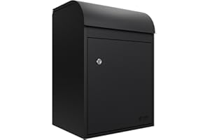 iLoveParcels Premium Medium Parcel Drop Box. Waterproof Safe & Secure Delivery parcel box outdoor. Storage Mail Delivery Box, Post & Letterbox With Key Lock Mounted To Wall, Fence Or Floor Black