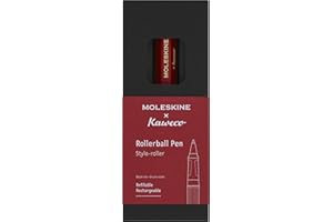 Moleskine x Kaweco Bolígrafo Rollerball Recargable de Plástico ABS para Escribir y Tomar Notas, Recambio de 0,7 mm con Tinta Negra Incluida, Rojo