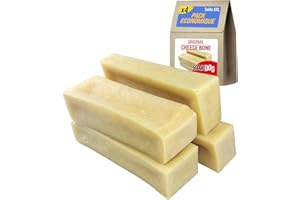 YAKDOG - Bâtonnets Fromage pour Chien - Friandises à Mâcher Longue Durée - 100% Naturel - Traditionnelle Himalaya - Fabriqué en Belgique - Taille XXL - Grand Format (Lot de 4)