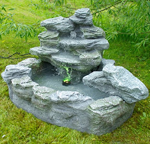 Brunnen mysteriöser Springbrunnen mit Beleuchtung Gartenbrunnen Felsenbrunnen - 8