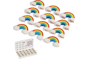 ELKUAIE 24pcs Regenbogen-Radiergummi, Radiergummi-Set, Kinder-Radiergummi, Mit Regenbogen-Radiergummi in Box für Schule, Malerei, Geburtstagsgeschenk, Back-to-School-Geschenk