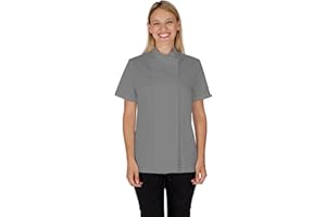 PALLTEX Nori Lady SS Chaqueta de Cocinero Mujer Chaqueta de Cocinero Mujer Ropa de Cocina Profesional Chef Uniforme Manga Corta Chaqueta de Cocina Mujer