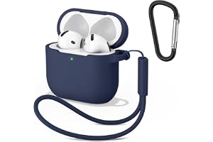 AirPods 4/ Airpods 4th Generation (2024) Case Cover, Soft TPU Clear AirPods 4 Case Shockproof Protective Cover for AirPods 4th Generation Case (Midnight Blue)