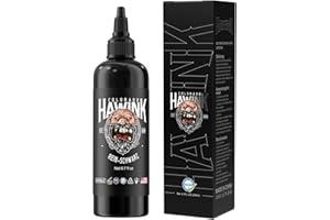 HAWINK Tattoo Farbe Black 6.7oz (200ml) Flaschen Rein Schwarz Tinten Professionell Tattoo Zubehör Ink TI963DE-6.7OZ-T