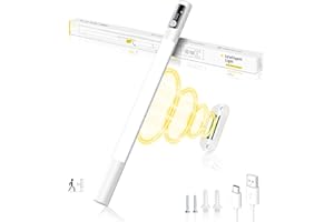 AdrreyuFny Luz LED con Sensor de Movimiento Interior Luces Armario Sin Cable Lampara Recargable Magnética Adhesiva USB 4 Modos 38CM Barra Cocina Blanco
