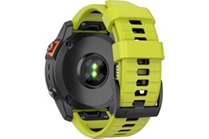 MYSNBKN Bracelet 26mm pour Garmin Fenix 7X Pro/Fenix 7X/Fenix 6X/Fenix 6X Pro/Fenix 5X/Fenix 5X Plus/Fenix 3/Fenix 3 HR, bracelet de remplacement en silicone souple