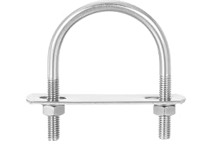 QUARKZMAN U-bultsats, 4 set 42 mm (1,65 tum) inre bredd 62 mm längd M6 rostfritt stål U-bult 304 U-bultar med muttrar och pla