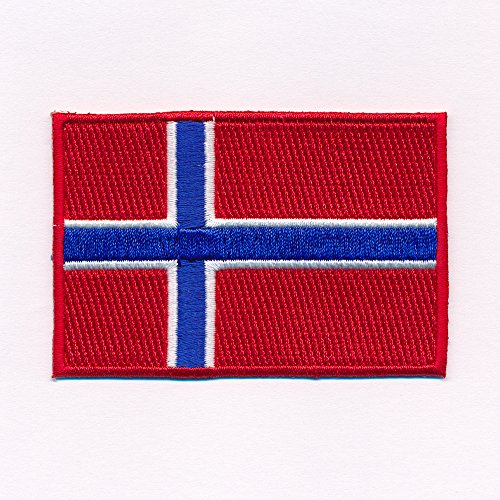 80 x 50 mm Königreich Norwegen Flagge Oslo Patch Aufnäher Aufbügler 0639 X