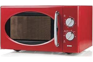 DOMO DO2925 Freestanding Microwave - 5 Power Levels - Defrosting - Mechanical Operation - With Timer up to 30 Minutes - 25 L - 900 W - Red