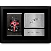 F1 Helmet HWC Trading A4 Charles Leclerc Formula 1 Geschenke Gedrucktes Signiertes Autogramm Foto Für Fromula 1 Und Motorrennen Fans Formule 1 Poster