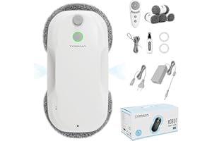 ‎TOSIMA Tosima fensterputzroboter mit bidirektionalem ultraschall-zerstäubungs-wasserstrahl und 85ml-wassertank fensterroboter mit starker saugkraft für gründliche Reinigung Fenster aktualisierte Version 2025