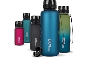 720°DGREE Bottiglia d'Acqua “uberBottle“ +Setaccio Frutta - 350ml, 500ml, 650ml, 1l, 1,5l - Tritan Senza-BPA, Prova Perdite - Il Borraccia Sportiva, Fitness, Ciclismo, Palestra, Scuola, Università