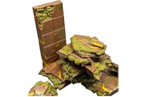 GENERISCH Gulluoglu Dubai Schokoladen Kunafeh (Das Original), 200 gramm Tafel (Handgefertigt), Täglich Frisch aus der Turkei geliefert, Dubai Milchschokolade Kunafa Pistazie, Belgien Schokolade