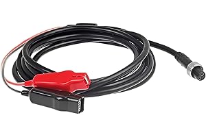 JWODO Cable de alimentación de carrete de pesca eléctrico de 3 m, cable de alimentación de conexión de batería a carrete, compatible con Daiwa Tanacom 1000 750 500, Seaborg 500MJ, Leobritz, Shimano,