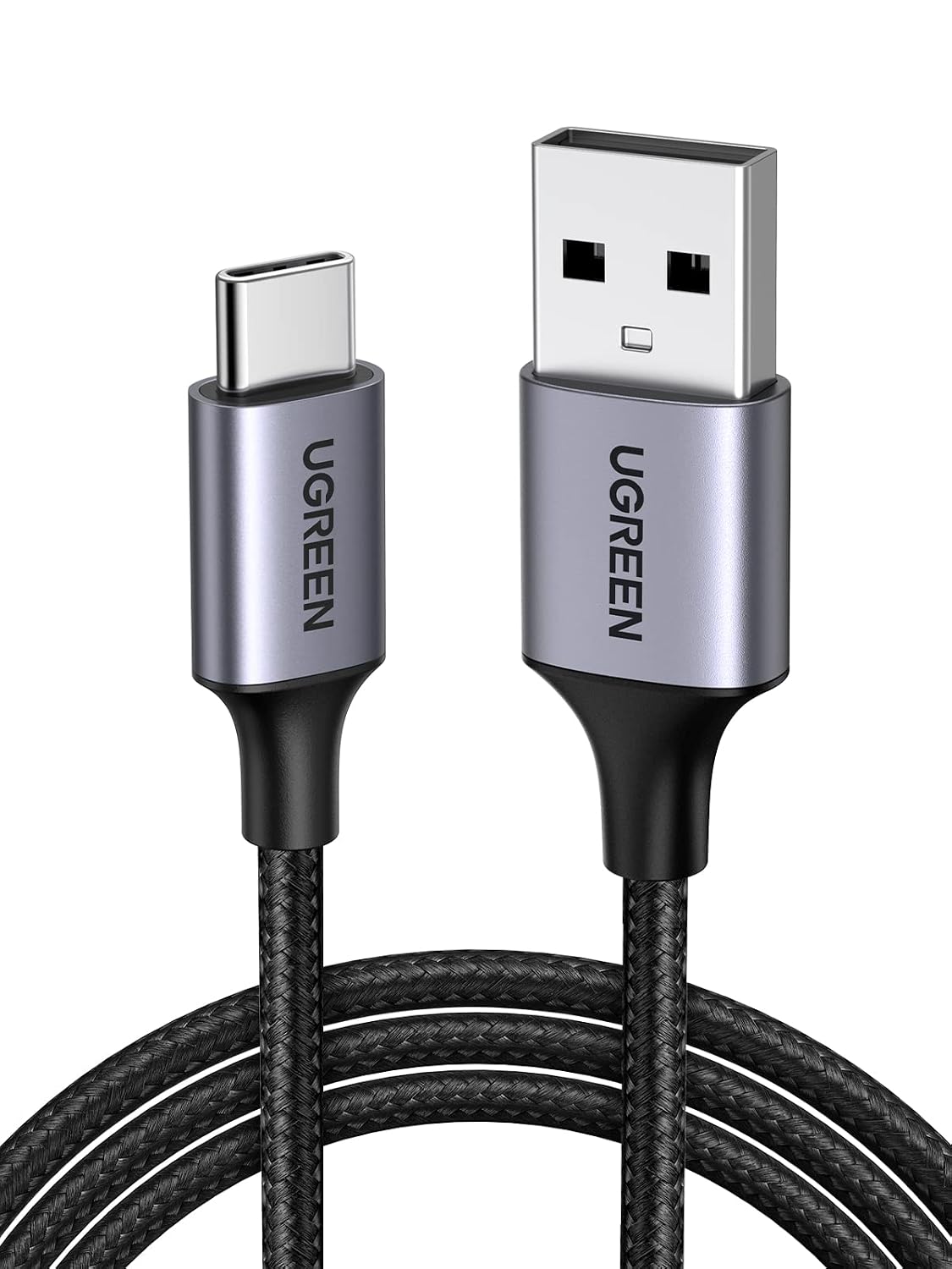 UGREEN USB C-kabel, snel opladen, 3 A, nylon oplaadkabel, USB C, compatibel met iPhone 16 Plus Pro Max 15 Galaxy S24 Plus Ultra S23 S22 A54 A34 Redmi Note 12 Pro 11 P60 P50 PS5-controller (0,5 m) | USB A, type C, USB 2.0, compatibel met iPhone 17 Pro Max 16 15 Galaxy S26 S25 Plus Ultra A16 A56 Xiaomi Note 15 14 Pixel 10