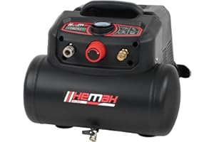 HEMAK Druckluft Kompressor HK-DK6+ Kompressor 6L Kessel 1200 Watt Druckluftkompressor 8 Bar Kompakt