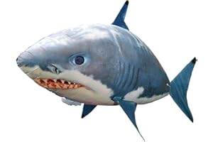 Yusat Giocattoli di Squalo Telecomandati RC Simulazione di Squalo Volante Gonfiabile Pesce per Ragazze di 6+ Anni (Squalo blu)