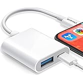 USB Kamera Adapter für iPhone iPad, Oliveria USB Buchse OTG Adapter Kompatibel mit iPhone&iPad, gleichzeitiges Laden und Kart