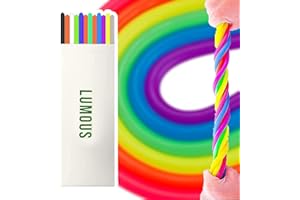 lumous rola 12Pcs Monkey Stretch Noodles 6”- Calming, Sensory Stretchy Strings, DIY Hand-Knit Rope, Sensory Toys for Stress Relief & Anxiety - Hours of Fun for Kids