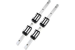 Set di 2 binari lineari HGR20 da 400mm, con 4 blocchi scorrevoli lineari HGH20CA da 20 mm, set di scorrimento per stampante 3D fai da te e macchina CNC