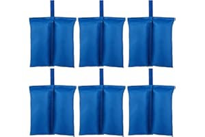 YELAIYEHAO 6 bolsas de pesas para toldo emergente, tienda de campaña, bolsa de arena con peso para pies (azul-6grande)
