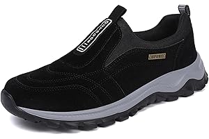Sudychen Mocasines sin Cordones para Hombre Zapatillas Ortopédicas Calzado de Walking Deportivo Zapatillas de Senderismo y Trekking