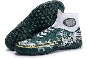 MIKRYDCO Astro Turf Football Boots for Boys Womens Soccer Boots Professional Training High-Top Shoes Outdoor Indoor Athletic Girls Spikes Trainers